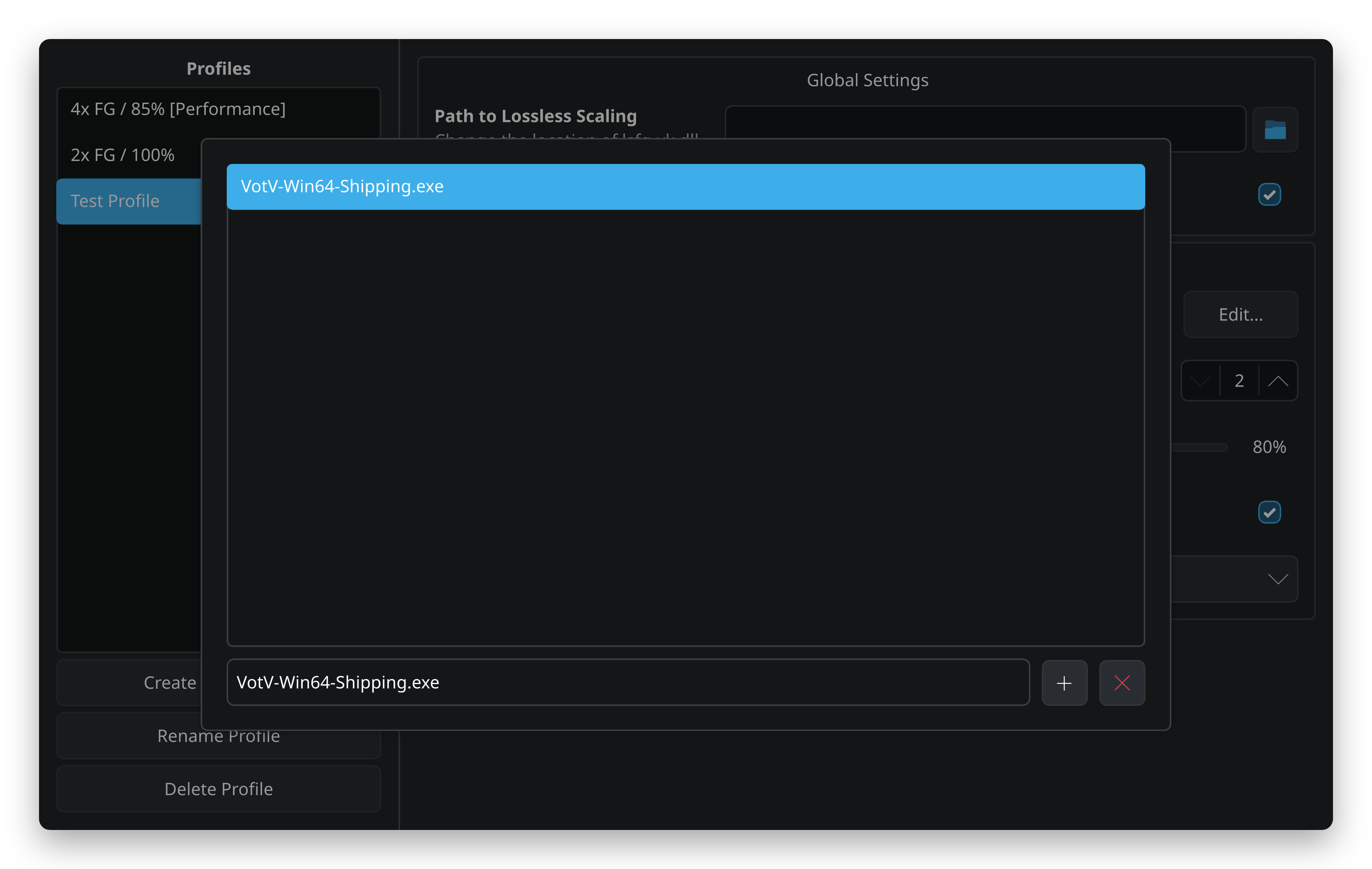lsfg-vk-ui picture of editing the active in property
